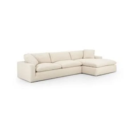 Plume 2 PC Sectional Thames Cream